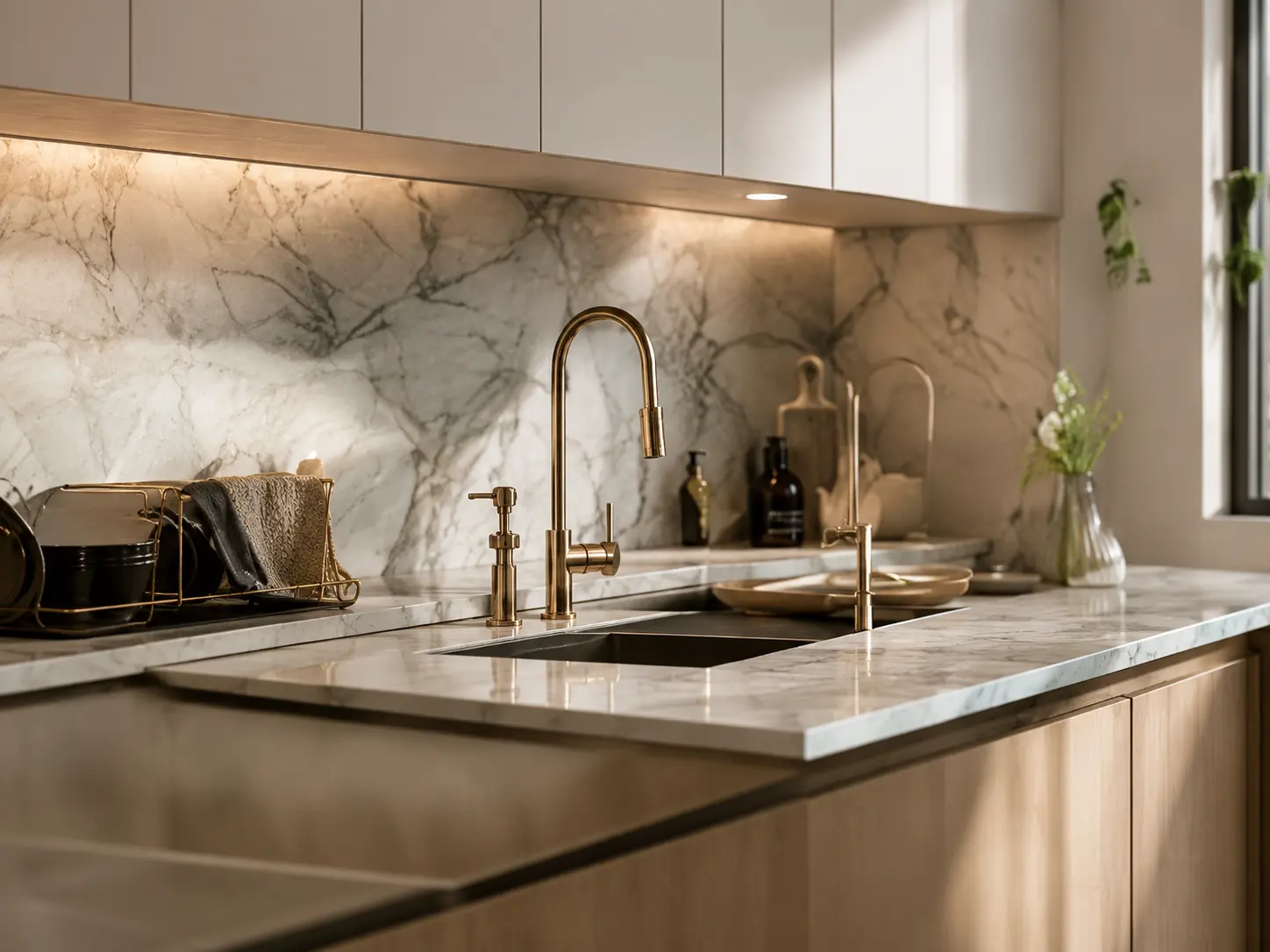 A carefully maintained contemporary kitchen